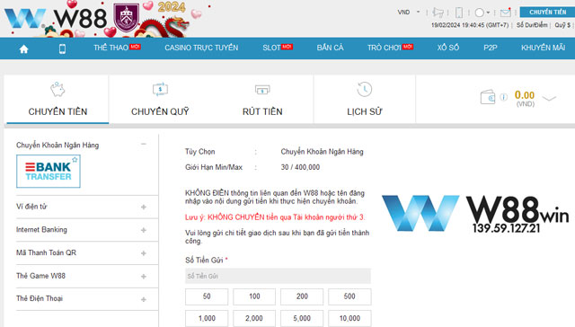 Bí Quyết Săn Thưởng 150k Gửi Tiền Liên Tiếp Mỗi Tuần Tại W88: Dân Chơi Không Nên Bỏ Lỡ! 6 Thực hiện gửi tiền W88