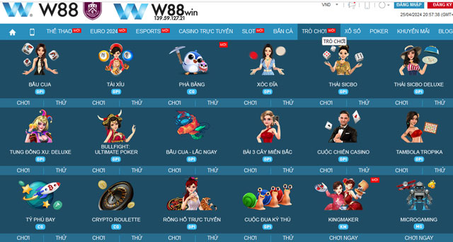 W88 MZ - Link W88 Chuẩn Đét, Kiểm Duyệt Liên Tục Không Lo Bị Chặn 7 Kho trò chơi tại w88