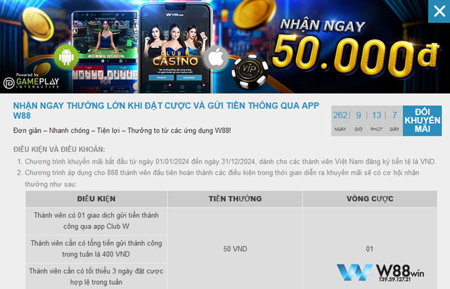 Cách Gửi Tiền Qua App W88 Nhận Ngay 50k: Bật Mí Cách Săn Thưởng Dễ Dàng 4 Thông tin về khuyến mãi gửi tiền qua app w88 nhận ngay 50k