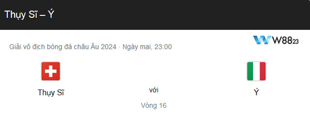 Nhận Định Thụy Sĩ vs Ý (23h, 29/6) - Vòng 1/8 Euro 2024 Tại W88 203 7 Dự đoán trận Thụy Sĩ vs Ý Vòng 16 đội EURO 2024 tại nhà cái W88