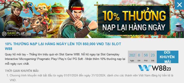 Khám Phá Khuyến Mãi W88: Cơ Hội Vàng Không Thể Bỏ Lỡ 9 Khuyến mãi nạp lại cho thành viên trung thành tại W88
