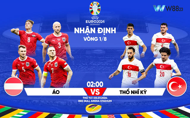 Nhận Định Áo Vs Thổ Nhĩ Kỳ (2h Ngày 3/7) - Vòng 1/8 Euro 2024 Tại W88 203 7 Dự đoán kết quả trận Áo vs Thổ Nhĩ Kỳ tại vòng 16 đội Euro 2024