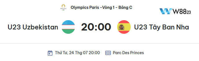 Soi Kèo U23 Uzbekistan Vs U23 Tây Ban Nha, (20h, 24/7), Bảng C Olympic 2024 Tại W88 203 6 Hai đội U23 Uzbekistan vs U23 Tây Ban Nha sẽ đụng độ tại Bảng C Olympic 2024