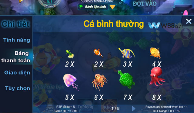 Săn Cá Siêu Cấp Với Happy Fishing: Mẹo Và Chiến Lược Không Thể Bỏ Qua 5 Các loại cá trong game Happy Fishing tại W88