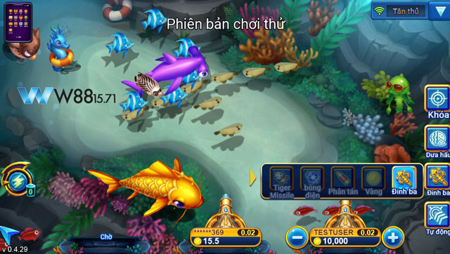 Cách Chơi Vua Cá Mập: Làm Chủ Thế Giới Bắn Cá Online Với 7 Mẹo Hay 7 Giao diện chơi game vua cá mập tại W88