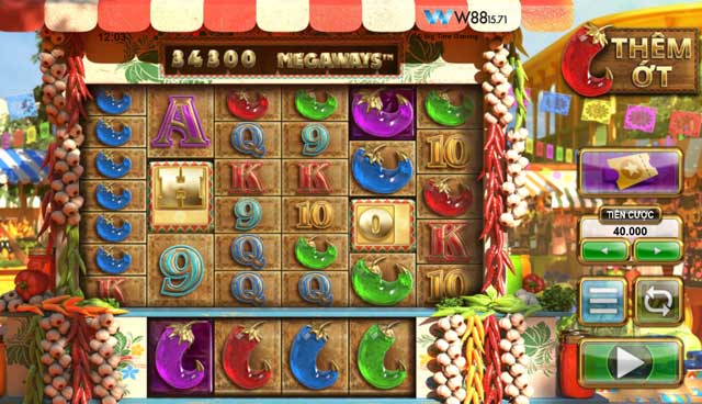Hướng Dẫn Quay Slot Ớt Cay Siêu Cấp - Săn Tiền Thưởng Không Ngừng 5 Giao diện quay hũ Ớt Cay Siêu Cấp tại W88