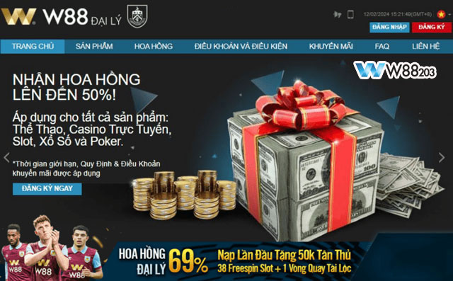 Đại Lý W88: Cách Kiếm Tiền Không Giới Hạn, Nhận Hoa Hồng Đến 50% 7 Lợi ích khi làm đại lý của W88
